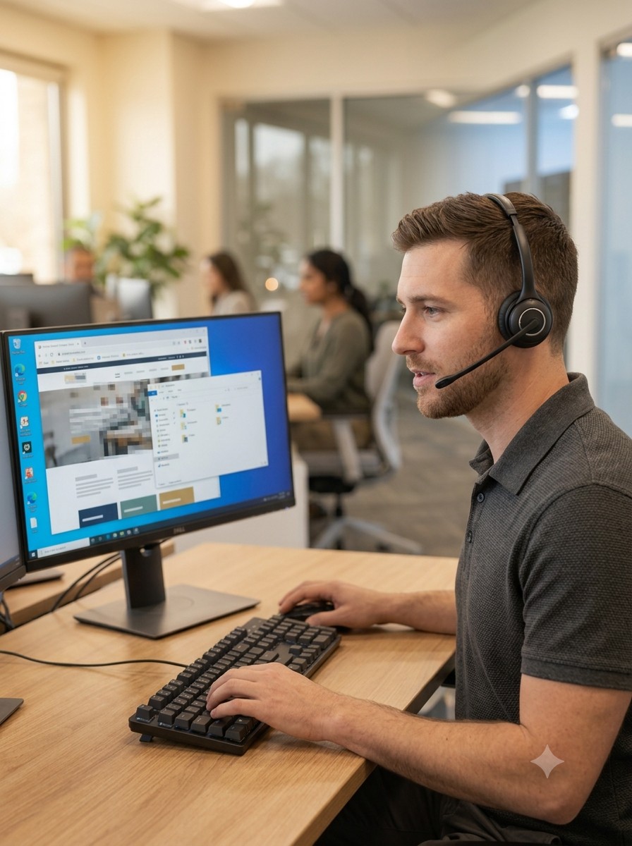 Remote IT support session